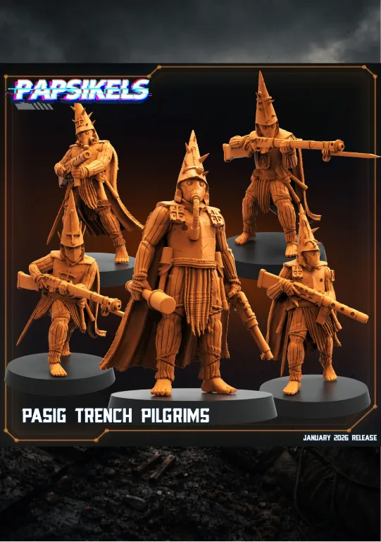 Pasig Trench Pilgrims (5 Miniaturen)-Pasch Spiele-Radaddel