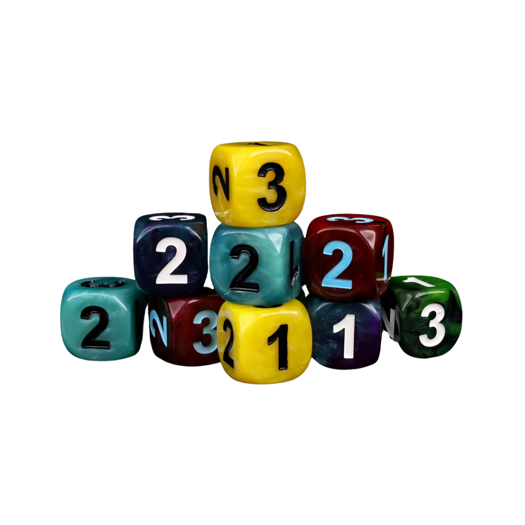 D3, Six Sided - Black (10 Stück)