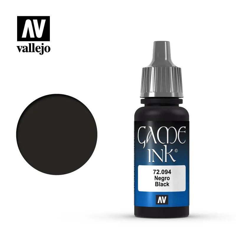 Game Color Ink 120 Black-Vallejo-Radaddel