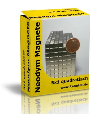 10 Neodym Magnete quadratisch 5 x 5 x 1 mm-Tabletop Depot-Radaddel
