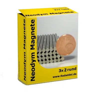 10 Neodym Magnete rund 3 x 2 mm-Tabletop Depot-Radaddel