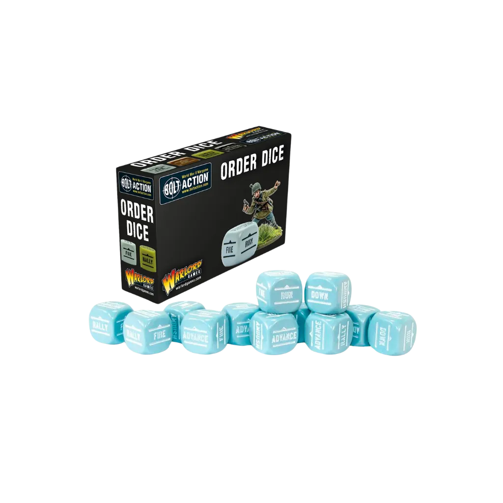 Bolt Action Orders Dice - Blue (12)-Warlord Games-Radaddel