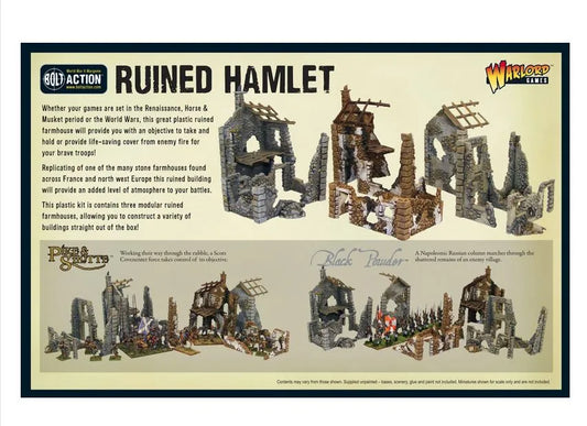 Ruined Hamlet (3x buildings)-Warlord Games-Radaddel