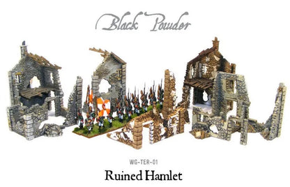 Ruined Hamlet (3x buildings)-Warlord Games-Radaddel