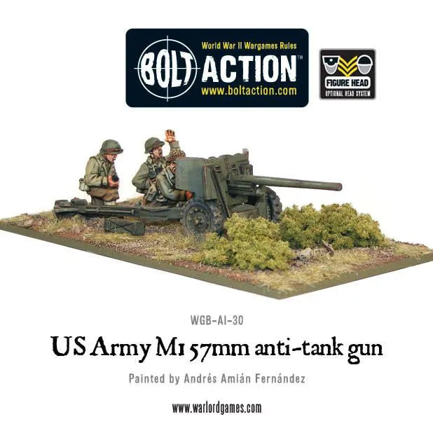US Army M1 57mm anti-tank gun-Warlord Games-Radaddel