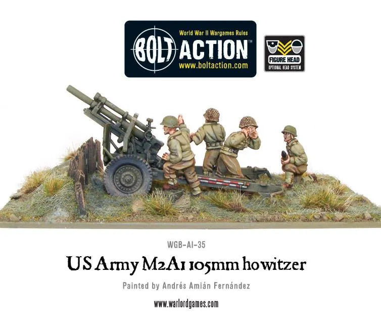 US Army M2A1 105mm Howitzer-Warlord Games-Radaddel