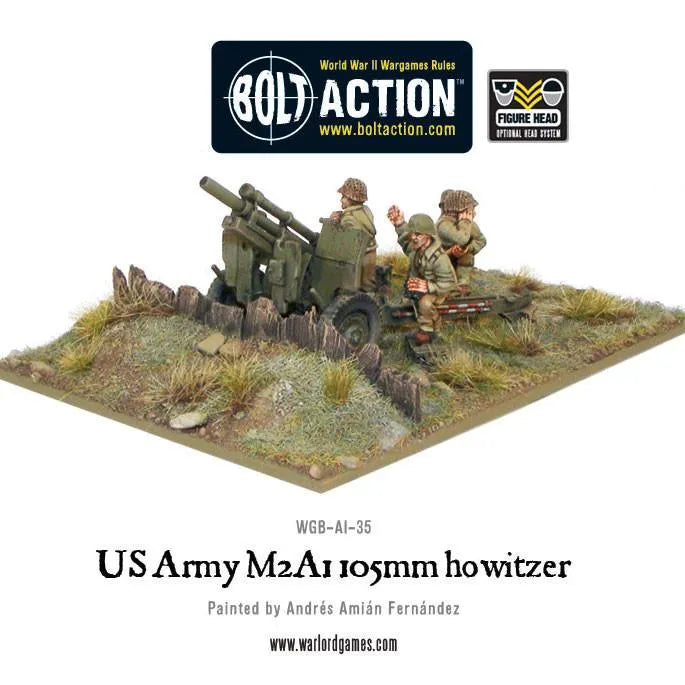 US Army M2A1 105mm Howitzer-Warlord Games-Radaddel