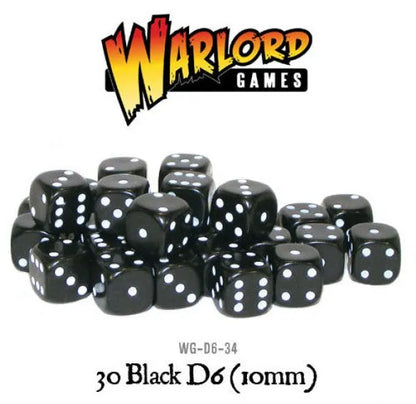 Warlord Games Würfel Schwarz (30)-Warlord Games-Radaddel