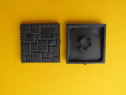 20mm x 20mm Bases Texturiert (10)-Tabletop Depot-Radaddel