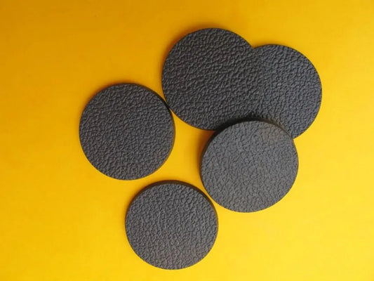 40mm rund Bases texturiert (5)-Tabletop Depot-Radaddel