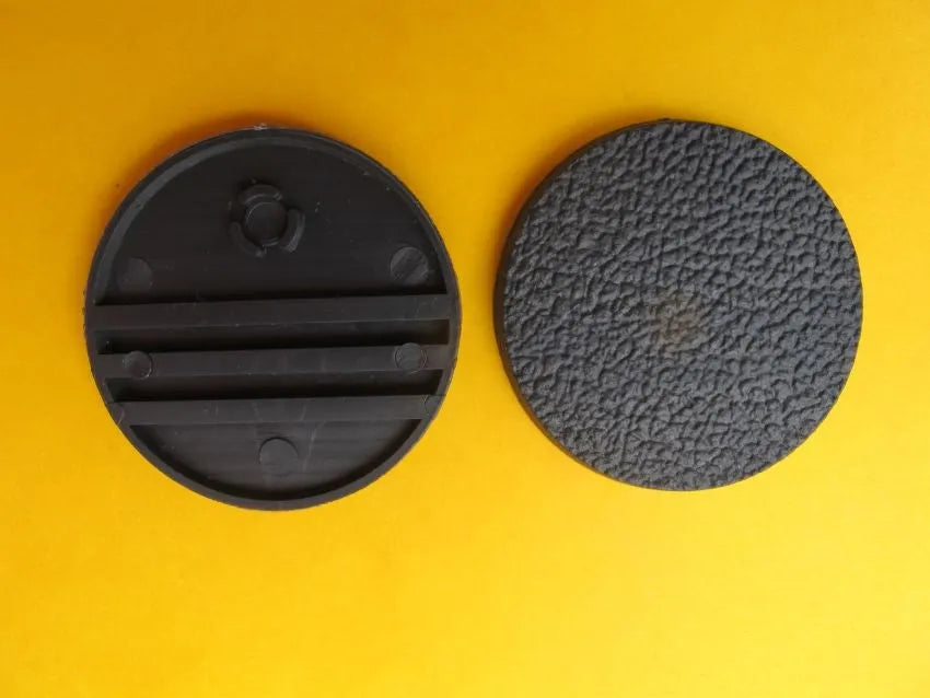 40mm rund Bases texturiert (5)-Tabletop Depot-Radaddel