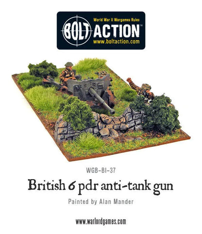 British Army Six Pounder AT Gun-Warlord Games-Radaddel
