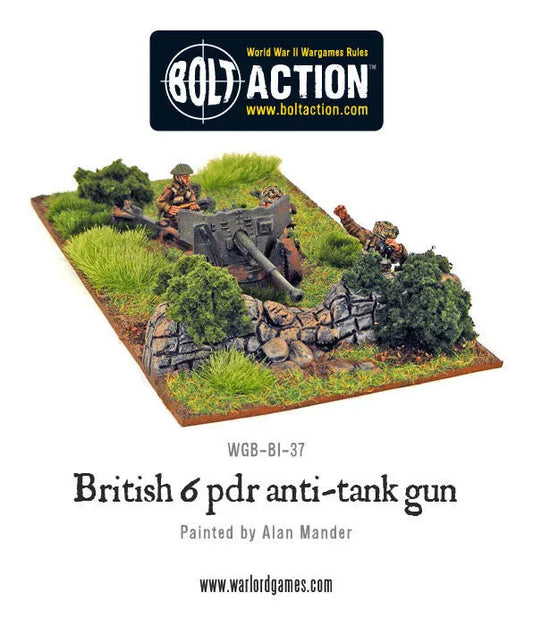 British Army Six Pounder AT Gun-Warlord Games-Radaddel