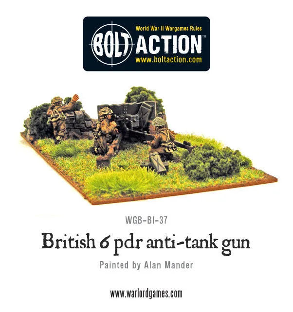 British Army Six Pounder AT Gun-Warlord Games-Radaddel