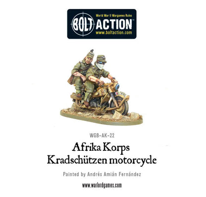 Afrika Korps Kradschützen Motorrad-Warlord Games-Radaddel
