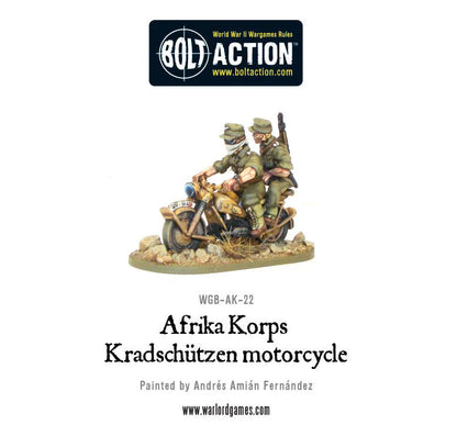 Afrika Korps Kradschützen Motorrad-Warlord Games-Radaddel