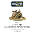 Afrika Korps Kradschützen mit Beiwagen-Warlord Games-Radaddel
