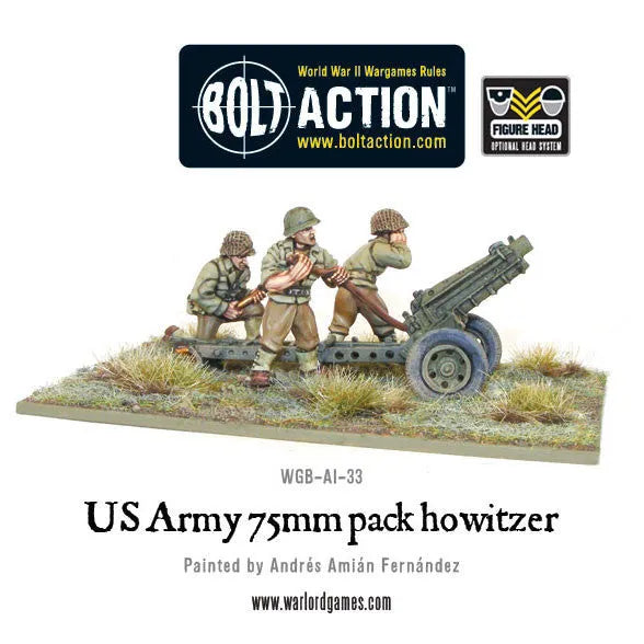 US Army 75mm pack howitzer-Warlord Games-Radaddel