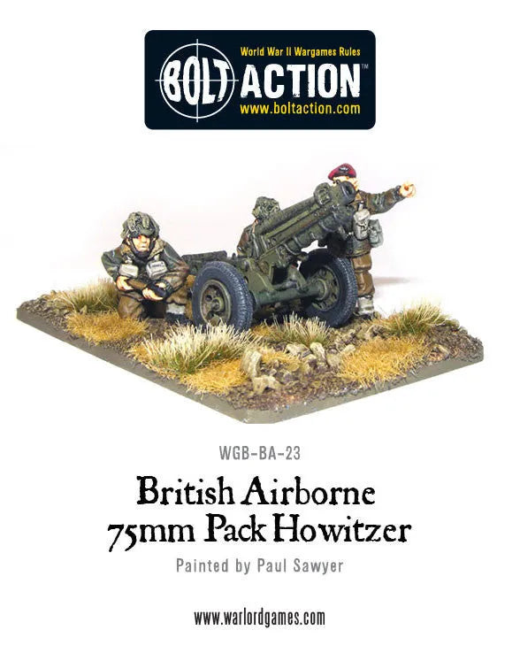British Airborne 75mm Pack Howitzer-Warlord Games-Radaddel