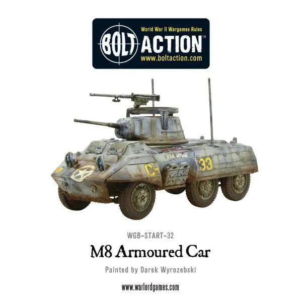 US Armoured Car Squadron (M8/M20 Greyhound Scout Cars)-Warlord Games-Radaddel