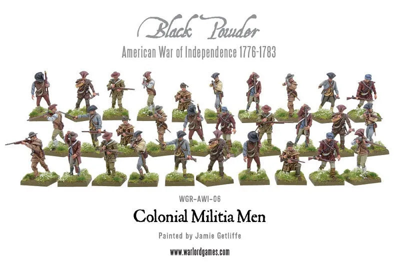 Colonial Militia Men (Plastic Box)-Warlord Games-Radaddel
