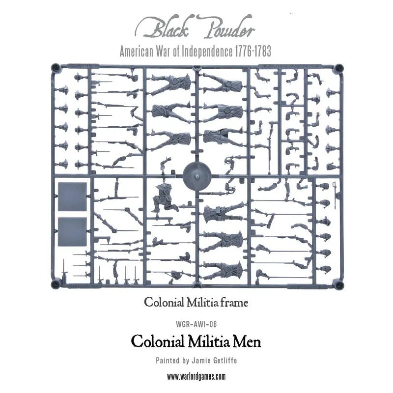 Colonial Militia Men (Plastic Box)-Warlord Games-Radaddel