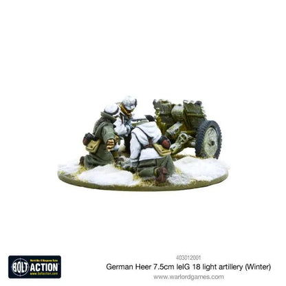 German Heer 7.5cm leIG 18 light artillery (Winter)-Warlord Games-Radaddel