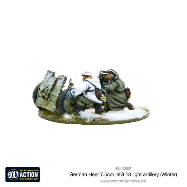 German Heer 7.5cm leIG 18 light artillery (Winter)-Warlord Games-Radaddel