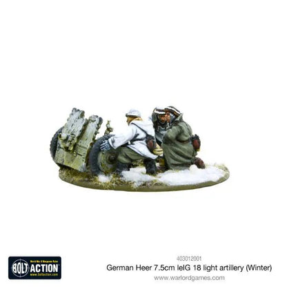 German Heer 7.5cm leIG 18 light artillery (Winter)-Warlord Games-Radaddel