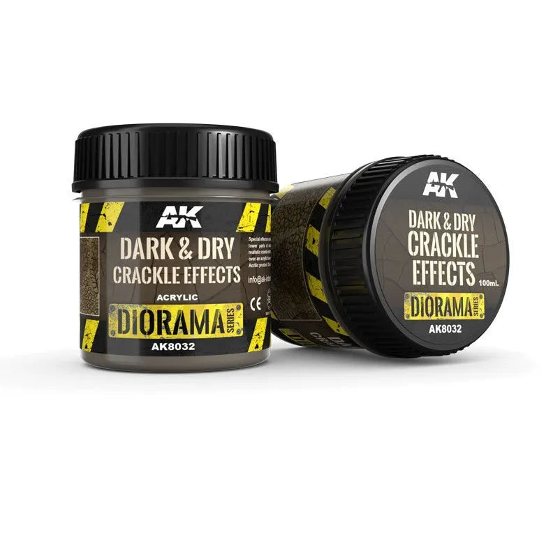 Dark and Dry Crackle Effects - 100ml (Acryl)-AK-Interactive-Radaddel