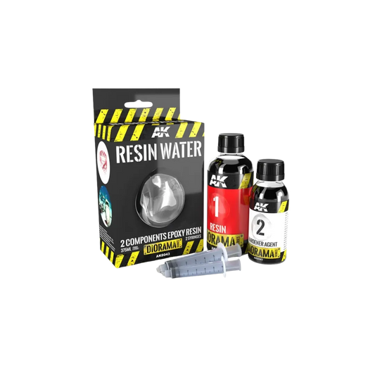 Resin Water 2-Components Epoxy Resin - 375ml (Emaillie)-AK-Interactive-Radaddel