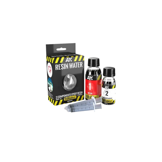 Resin Water 2-Components Epoxy Resin - 180ml (Emaillie)-AK-Interactive-Radaddel