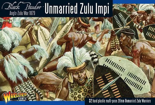 Anglo Zulu War Unmarried Zulu Impi-Warlord Games-Radaddel