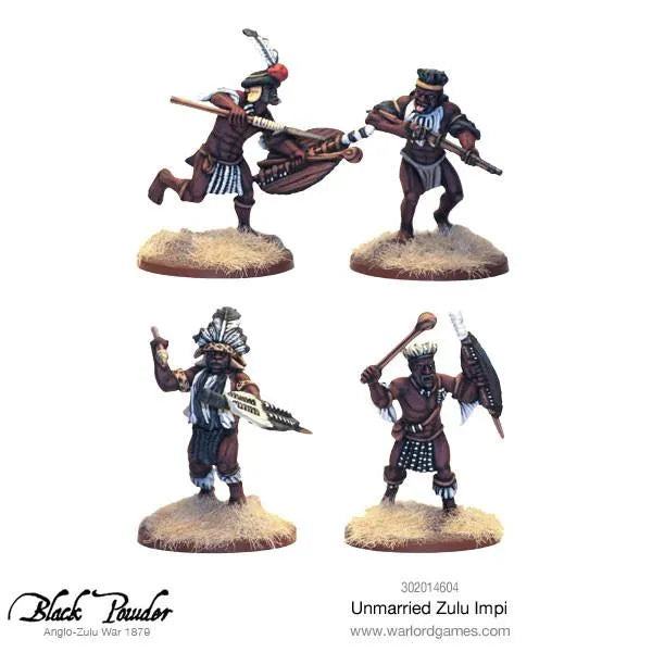 Anglo Zulu War Unmarried Zulu Impi-Warlord Games-Radaddel