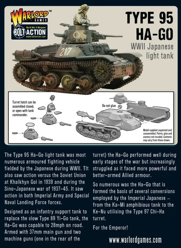 Japanese Type 95 Ha-Go light tank-Warlord Games-Radaddel