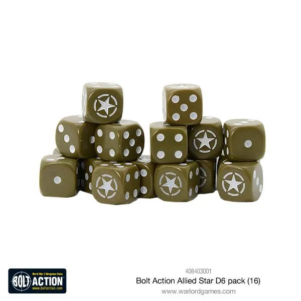 Bolt Action Allied Star D6 pack-Warlord Games-Radaddel