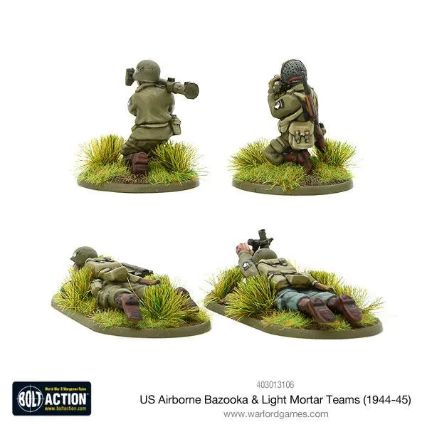 US Airborne Bazooka & Light Mortar teams (1944-45)-Warlord Games-Radaddel