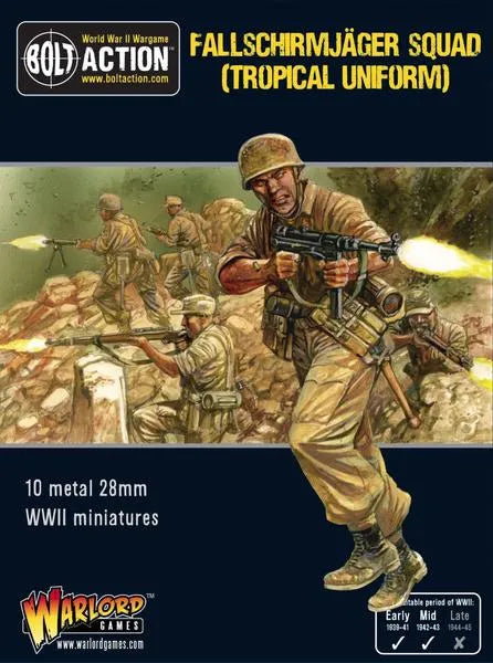 Fallschirmjager Squad (Tropical Uniform)-Warlord Games-Radaddel