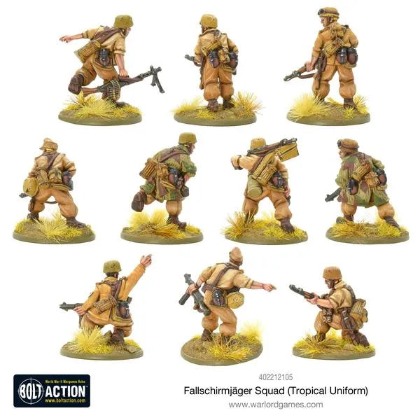 Fallschirmjager Squad (Tropical Uniform)-Warlord Games-Radaddel