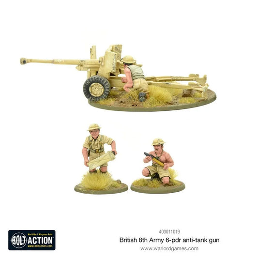 8th Army 6 pounder ATG-Warlord Games-Radaddel