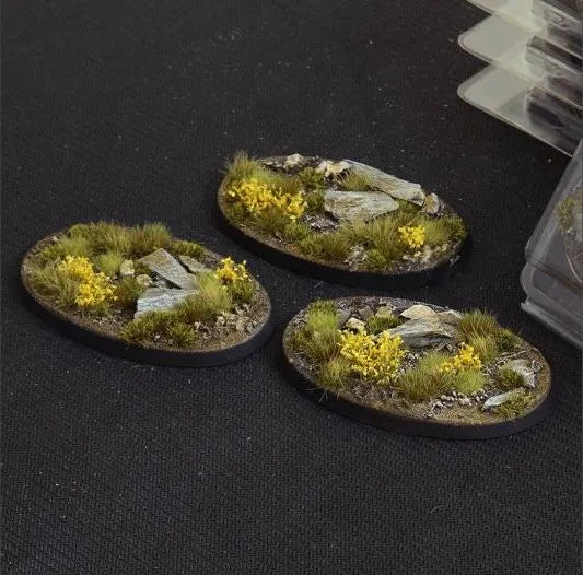 Ovale Highland Bases 75mm (x3)-Gamers Grass-Radaddel