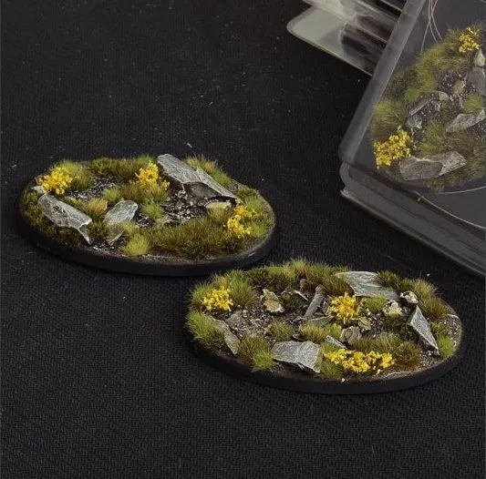 Ovale Highland Bases 90mm (x2)-Gamers Grass-Radaddel