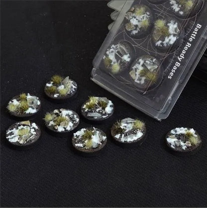 Round Winter Bases 32mm (x8)-Gamers Grass-Radaddel