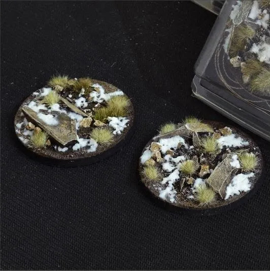 Round Winter Bases 60mm (x2)-Gamers Grass-Radaddel