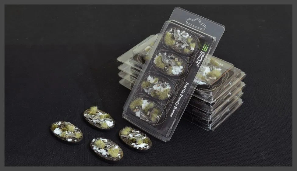 Ovale Winter Bases 60mm (x4)-Gamers Grass-Radaddel