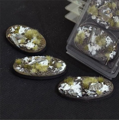 Ovale Winter Bases 75mm (x3)-Gamers Grass-Radaddel
