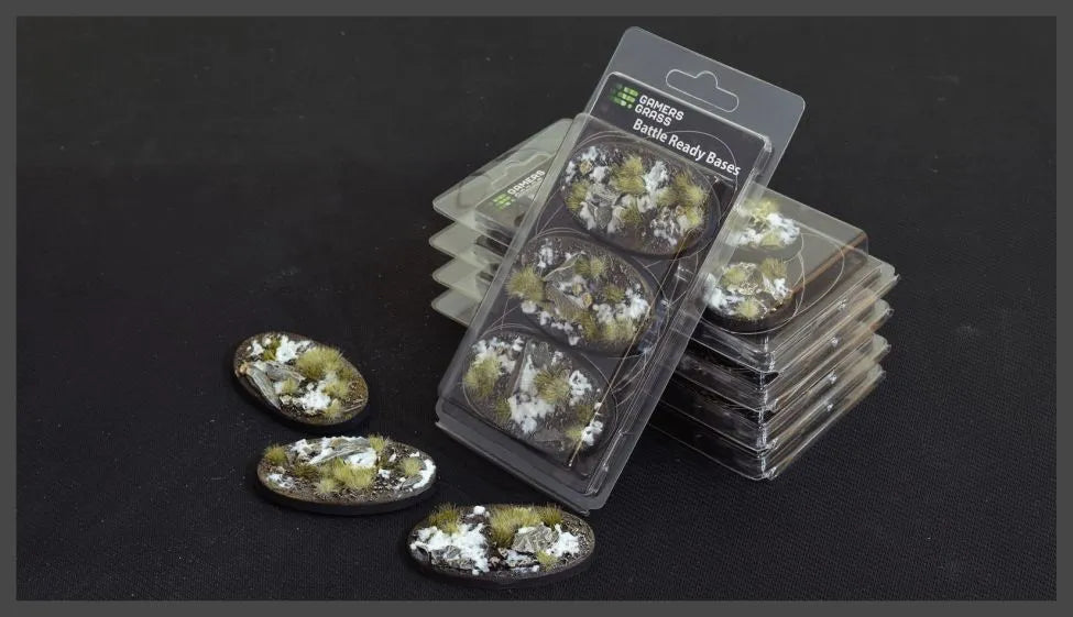 Ovale Winter Bases 75mm (x3)-Gamers Grass-Radaddel