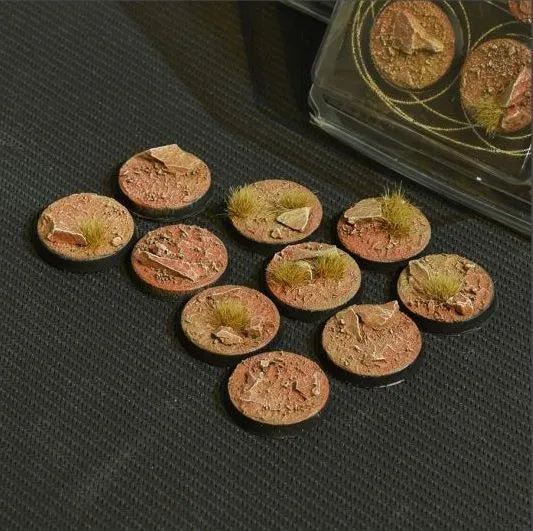 Round Badland Bases 25mm (x10)-Gamers Grass-Radaddel