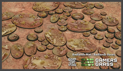 Round Badland Bases 40mm (x5)-Gamers Grass-Radaddel
