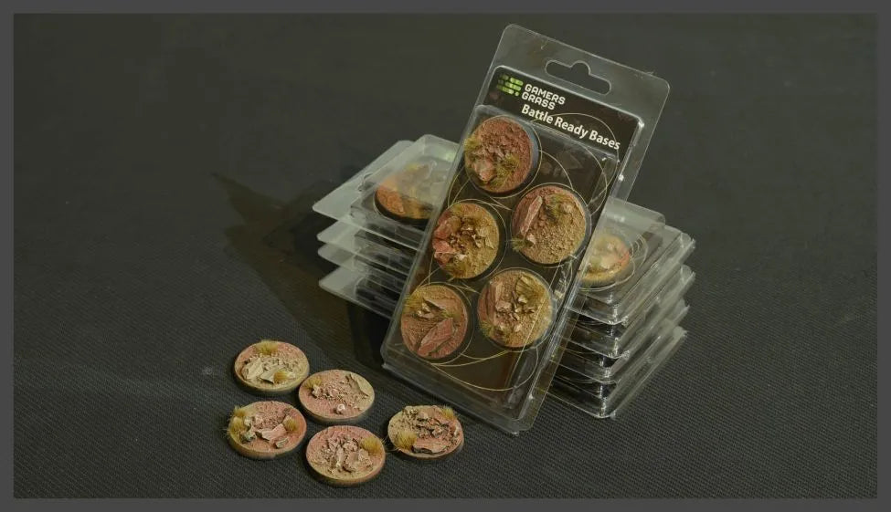 Round Badland Bases 40mm (x5)-Gamers Grass-Radaddel